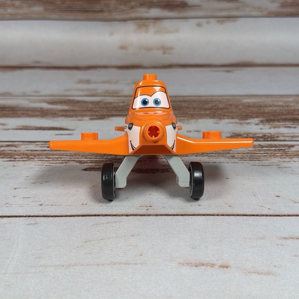 LEGO Duplo Disney Planes Dusty Crophopper Orange Plane Wheels Damaged As-Is